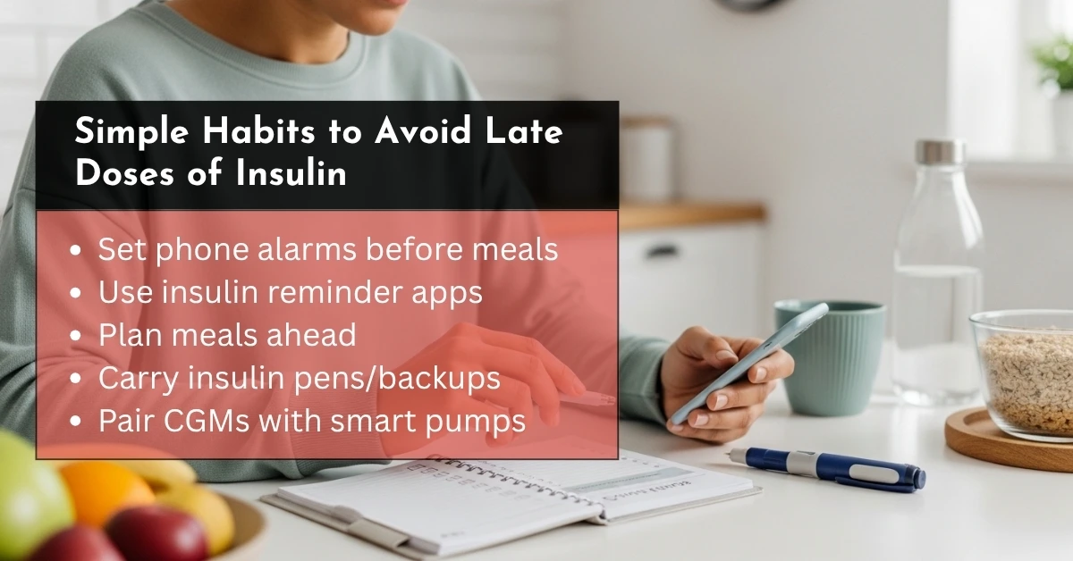 Simple Habits to Avoid Late Doses of Insulin
