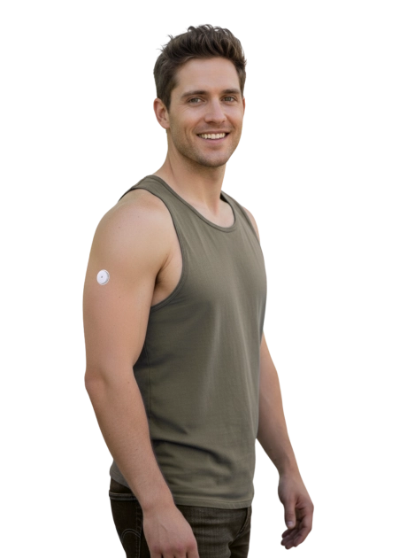 dexcom g7 wearing man